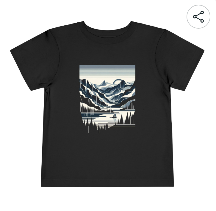 "Mountain Dreams" Toddler Short Sleeve Tee – Inspired by Nature's Majestic Peaks-image